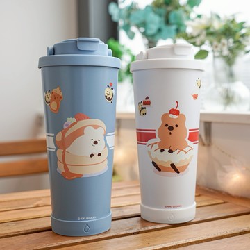 【KiKi QUOKKA】KiKi QUOKKA-不鏽鋼環保杯 (KIKI甜甜圈款/HAPI鬆餅款)