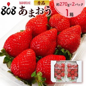 秀品　あまおう　1箱　約270g×2パック(北海道沖縄別途送料加算)いちご イチゴ 苺 ギフト 贈答 のし ラッピング