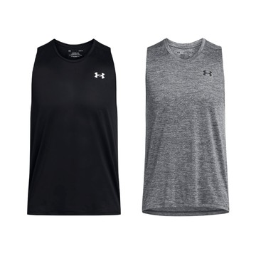 Under Armour 背心 UA Tech 男款 運動背心 訓練背心 休閒背心 無袖 排汗 快乾 透氣 舒適 黑 灰
