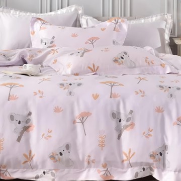 Betrise 貝翠絲 C量能系列 奧地利天絲 光淬石墨烯 - 親膚柔軟  兩用被 + 床包 + 枕套  雙人加大  爬爬無尾熊