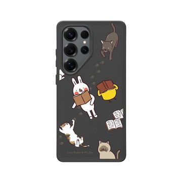 Galaxy S25 Ultra SolidSuit 黑 - 懶散兔與啾先生 Lazy Rabbit and Mr.Chu - 一起午睡