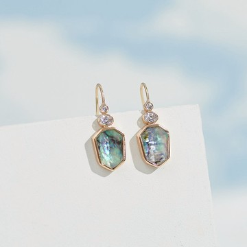 Oceano 現代雙鑽霓幻耳環