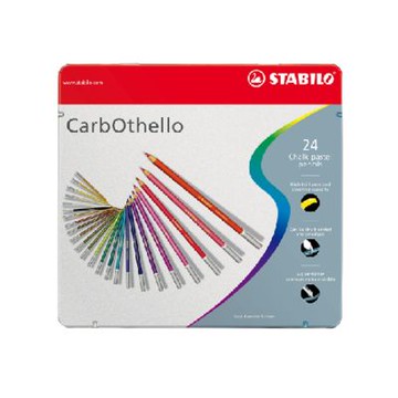 【STABILO】思筆樂 CarbOthello 奧賽樂水性粉彩筆 24色鐵盒 / 盒 1424-6