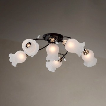 E27鄉村風半吸頂六燈 L01-1462