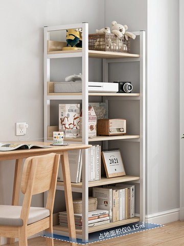 書架 書架簡約落地簡易客廳鐵藝置物架省空間學生家用多層收納架小書櫃【MJ17288】