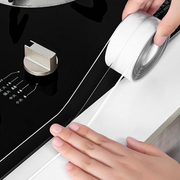 美縫貼廚房水槽防水洗菜盆封邊條阻水灶臺臺面擋水浴室臉盆防霉條