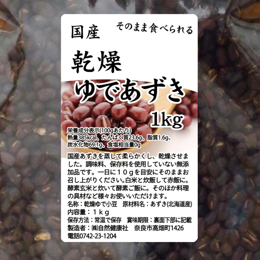 乾燥 ゆであずき 1kg×2個 ドライ あずき 小豆 アズキ 無添加 送料無料