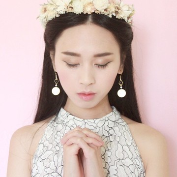 經典圓◆可改夾式 Brass Earrings / 一對 / 天然石 復古 黃銅耳環 / 禮物客製設計