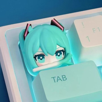 🔥臺灣出貨 初音未來鍵帽 fufuVOCALOID二次元卡通樹脂鍵帽個性立體