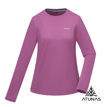 【ATUNAS 歐都納 女 長袖排汗抗菌T恤《桃紫》】A6TS2520W/排汗衫/運動衫