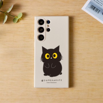 黃阿瑪搜可史萌萌站立純色矽膠SAMSUNG手機殼