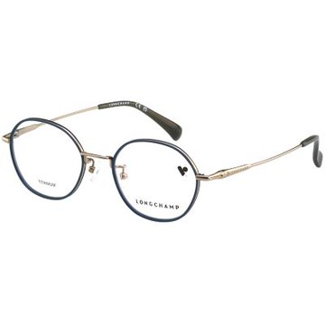 LONGCHAMP 純鈦 光學眼鏡(莫蘭迪藍配淡金色)LO2520LBJ