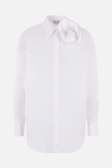 ALEXANDER McQUEEN Orchid poplin shirt Woman