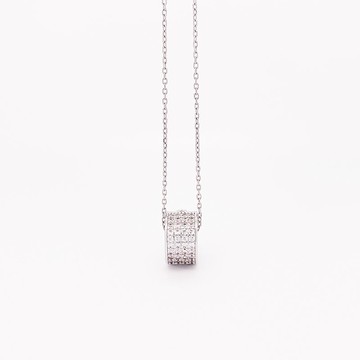 銀色水晶香薰頸鏈