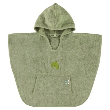 trixie 動物刺繡有機棉連帽斗篷-威力恐龍｜寶寶浴巾包巾｜柔軟親膚｜比利時設計！5400858620729