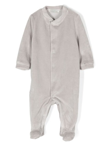 Marie-Chantal - Angel Wing velour romper - kids - Cotton/Polyester - 3 - Grey