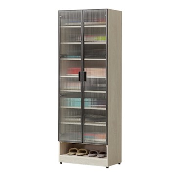 唯熙傢俱-貝諾年輪白2.4尺收納櫃