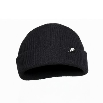 Nike Terra Beanie SC FUT365 L 黑色 反摺 小標Logo 毛帽 針織帽 HF0176-010
