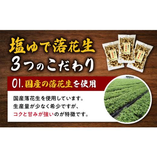 ふるさと納税 長崎県 大村市 塩ゆで落花生 合計約1140g（380g×3袋） 約1.1kg 大村市 浦川豆店 [ACAB097]