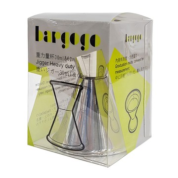 bargogo 捲邊日式雙頭量杯 - 30ml & 60ml  不鏽鋼304材質  SOOB-13  1個