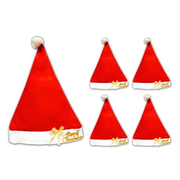 摩達客 耶誕派對耶誕帽 Set 5件組  紅色 + 白色  1組