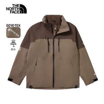 【The North Face 官方旗艦】北面男款棕色GTX衝鋒衣｜8EN9DHI 外套