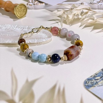 茯心-(s勾)|兔毛糰糰|藍紋石|拉力馬|彼得石|草莓晶|薔薇石|A47-2