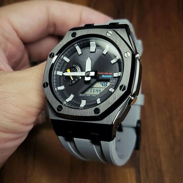 經典卡西歐GBM2100GM2100GA2100農家橡樹離岸款改裝不鏽鋼錶壳氟橡膠錶带gshock