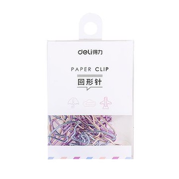 得力Deli彩色造型迴紋針/0055/12支