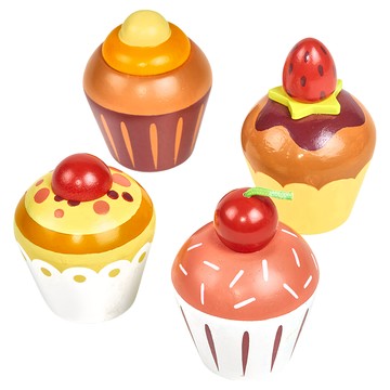 mentari 杯子蛋糕午茶組  4個裝的杯子蛋糕玩具  MT7418  1組