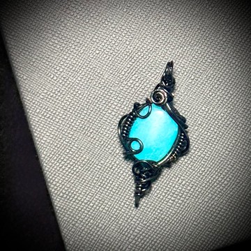 【冥海之燈】 金屬編織 天河石項鍊