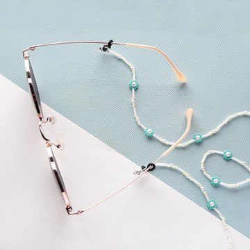 小花朵朵開丨眼鏡鍊 口罩鍊 項鍊 手鍊 多功能時尚小物-蒂芬妮綠