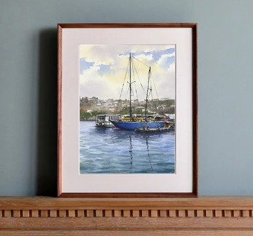 停泊 | 療癒水彩系列 水彩原畫