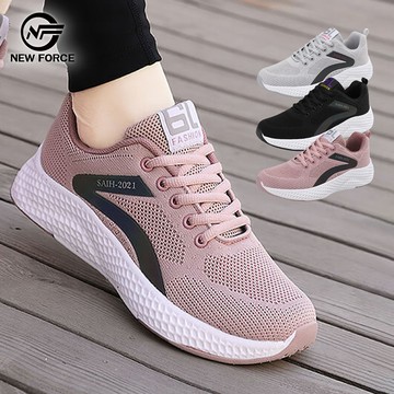 【NEW FORCE】輕量飛織緩震休閒健走鞋-三色可選