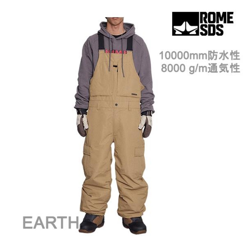 ROME ローム ウェア 22-23 BAGGY CARGO BIB -pant ビブパンツ / EARTH