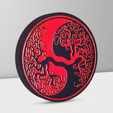 陰陽樹太極圖金屬硬幣 八卦圖鑰匙扣禮品創意玩具道家工藝品掛飾