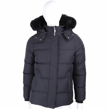 Moose Knuckles Cloud Shearing 3Q 毛絨連帽可拆衍縫黑色羽絨外套 夾克(男/女可穿)