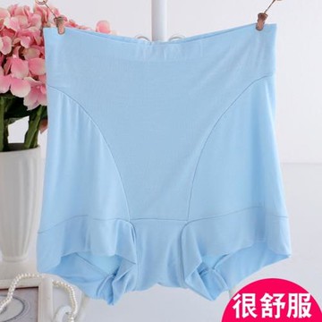 胖mm莫代爾純棉加肥大碼無痕收腹塑身不勒腿高腰三角小平角內褲女
