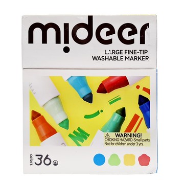 mideer 可洗彩色筆36色 13.6 x 11.2 x 11cm  綜合色  1盒