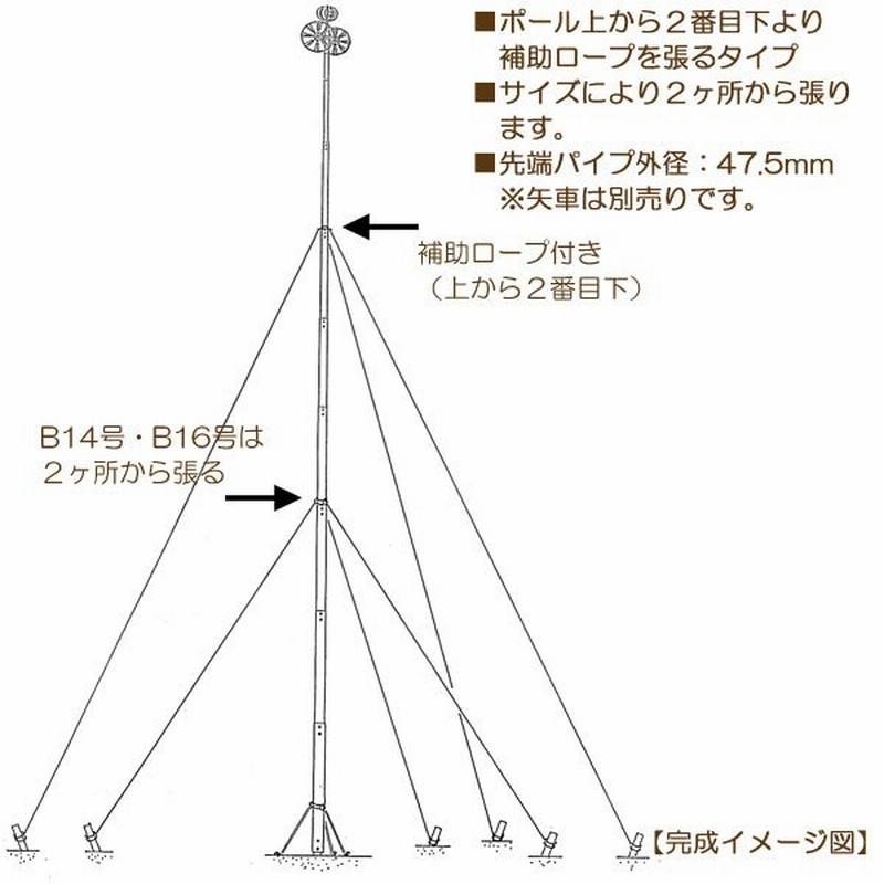 鯉のぼり ポール アルミポール ビックポール B12号 6ｍ鯉のぼり用 通販 Lineポイント最大0 5 Get Lineショッピング
