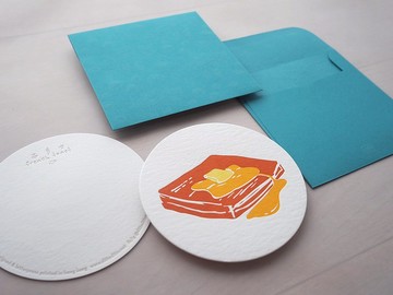 西多士 - 美食系列活版印刷卡