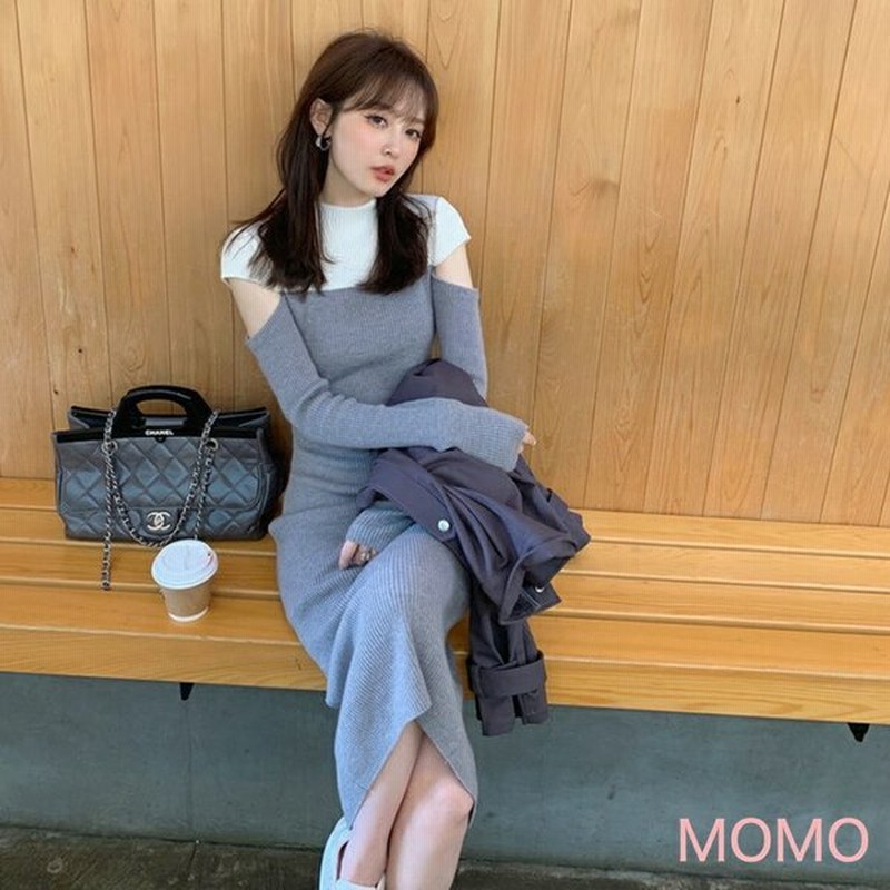 スリムボトムニットワンピース 清楚系綺麗ワンピース ミドル丈フィットワンピースカジュアルコーデ アラフォーコーデコーデ 大人ファッション ワンマイル コーデ 通販 Lineポイント最大0 5 Get Lineショッピング