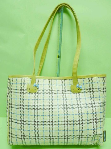 【震撼精品百貨】Hello Kitty 凱蒂貓 手提袋肩背包 編織  震撼日式精品百貨