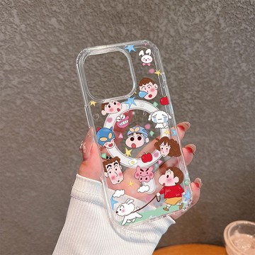 遛狗小新 iphone 16 適用於iPhone11 12 13 14 15 16ProMax 蘋果 磁吸 防摔 手機殼