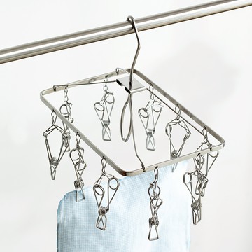 日本 霜山 304不鏽鋼方形晾曬架 10夾