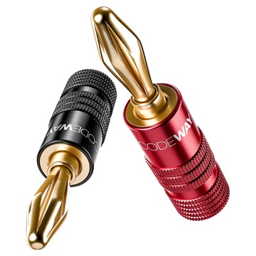 CODEWAY 香蕉插頭 音響接頭轉接器2件組  1組  單一商品