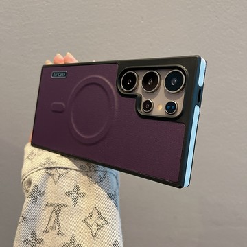 輕奢素皮殼 磁吸無線充 手機殼 適用於 三星 S24 S24+ S24Ultra S23 S22Plus 防摔殼 保護殼