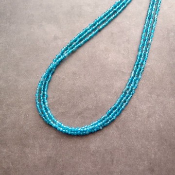 【14KGF】Blue Apatite Necklace 藍錐礦 三圈項鍊