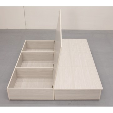 直人木業-極簡風白榆木5尺六格收納床底