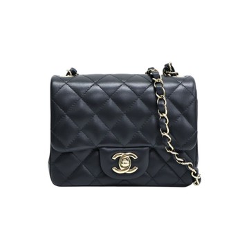 CHANEL 香奈兒 黑色羊皮 Mini Coco 17 鍊帶 肩背包 【二手名牌BRAND OFF】